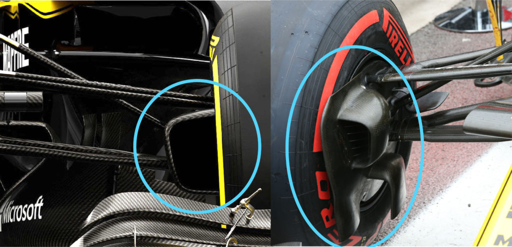 Renault F1 RS19 Brake Duct Comparison